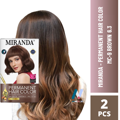 2X MIRANDA Premium 3D Permanent Hair Dye Moist Long Lasting Color