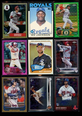 50 Lot Baseball w Refractors Rookies Serial Numbered Autos Ohtani Acuna Judge