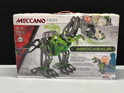Meccano Tech Meccasaur Programmable Robotic T-Rex Dinosaur Building Model Kit!