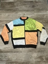 COOL RARE VTG 90s COOGI XL Color Block track bomber jacket sweater