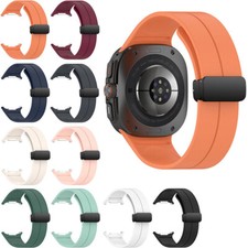 For Samsung Galaxy Watch Ultra 47MM Magnetic Silicone Watch Band Strap Bracelet