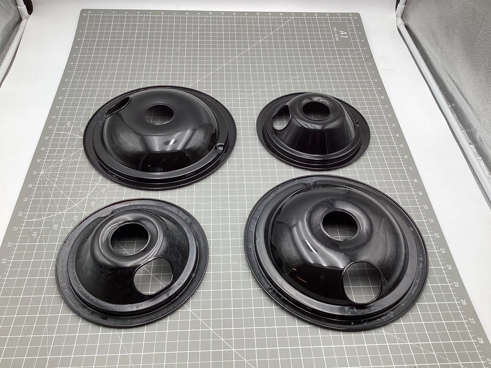 GE Range JB256DM3BB OEM Juego de 4 sartenes de goteo WB32T10003 y WB31T10014 Foto 2 de 2