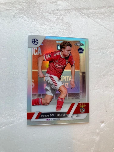 2022-23 Topps Chrome UCC Andreas Schjelderup Benfica Refractor Rookie RC #170