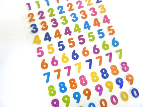 Pegatinas de números de colores, etiquetas para niños para artesanía, decoración, fabricación de tarjetas LS47 - Imagen 2 de 2
