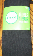 Circo 1 Pair Full Length 12/14 Girls Black Tights NIP 56" -60"/ 73-95 lbs Nice