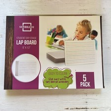 SCRIBBLEDO 5 Pack Double Sided Whiteboard Lined Dry Erase Board for Kids Rule...