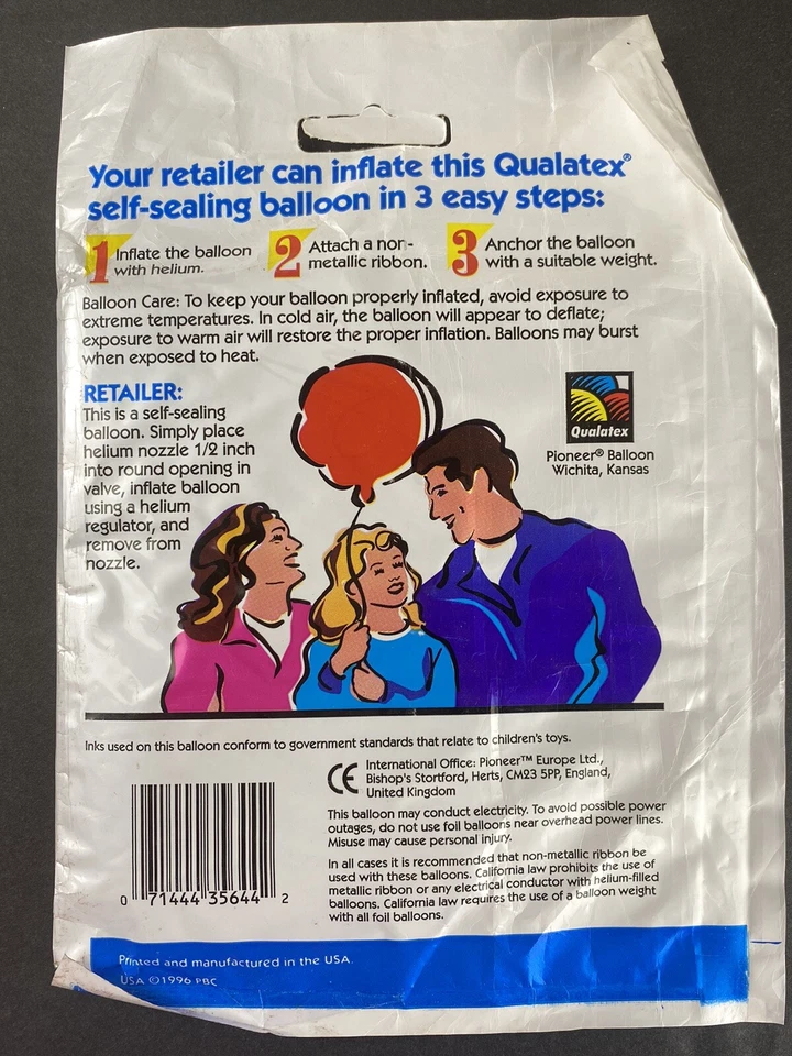 New! Vtg Happy Anniversary Rose Bouquet Foil Heart Balloon - Image 3 of 3