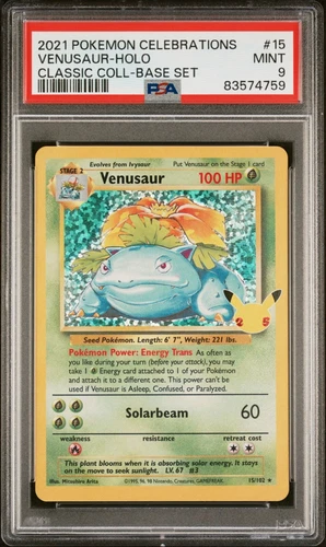 PSA 9 2021 POKEMON CELEBRATIONS CLASSIC COLLECTION 15 VENUSAUR HOLO