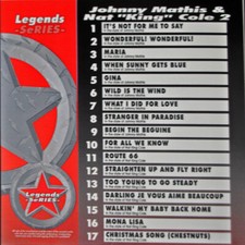 JOHNNY MATIS  NAT KING COLE LEGEND SERIES KARAOKE CDG Vol-128 NEW w/PRINT