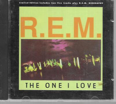 REM R E M The One I Love 2 live tracks plus R.E.M. biography. UK CD Single