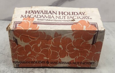 Vintage  1970s Hawaiian Holiday Macadamia Nut Factory Case 6 Cans