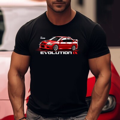 Lancer Evolution Evo 9 Vintage Jdm Rally Drift Car Vector Art Unisex T-Shirt