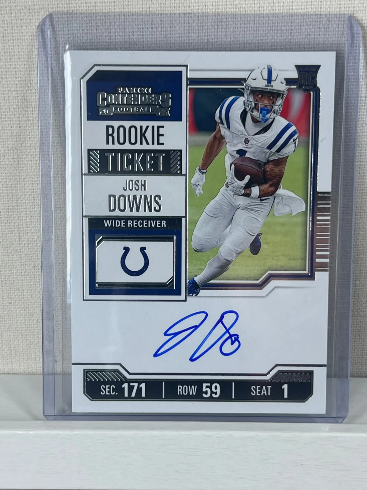 2023 Panini Contenders Football Josh Downs Rookie Ticket Auto #121