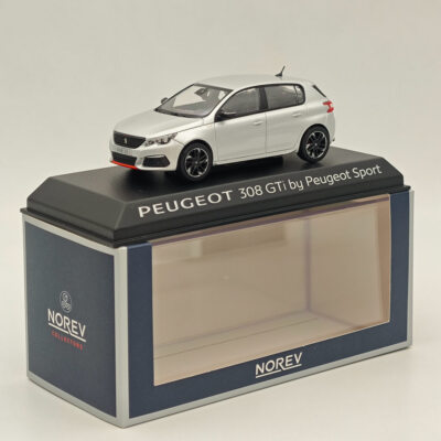 Miniature Peugeot 308 Norev 1:64 (3 Inches) Bleue - Neuf Sous Boîte