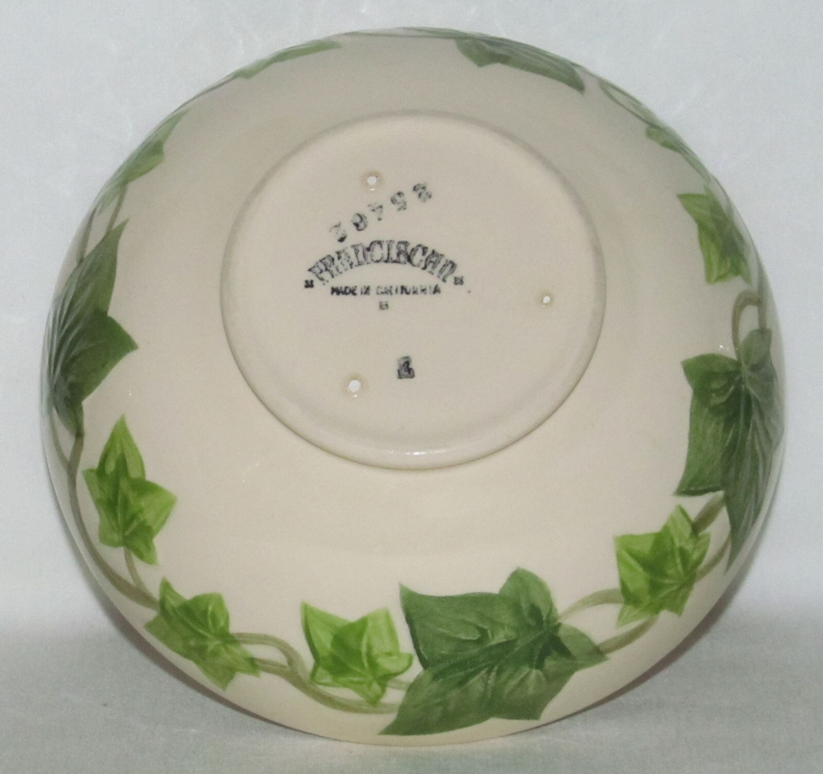 Franciscan China GREEN IVY Footed Oatmeal Bowl (USA)