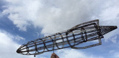 Large Antique Erector Meccano Airship Zeppelin Dirigible Model 46 Inches Long.