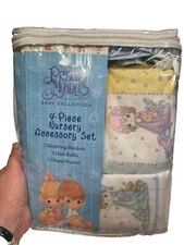 Vintage Precious Moments Crib Nursery Set Sweet Dreams Receiving Blankets & More