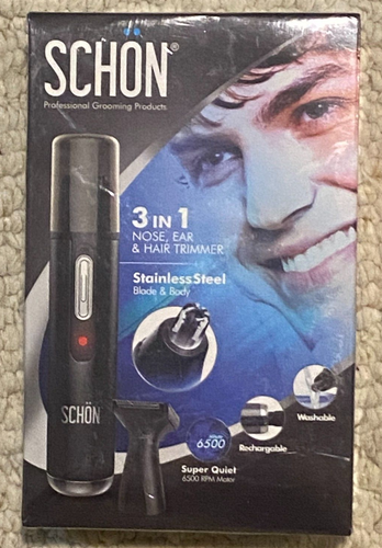 SCHON 3 in 1, Tagliacapelli per Naso, Orecchie e Capelli - Ricaricabile! Nuovo con scatola!