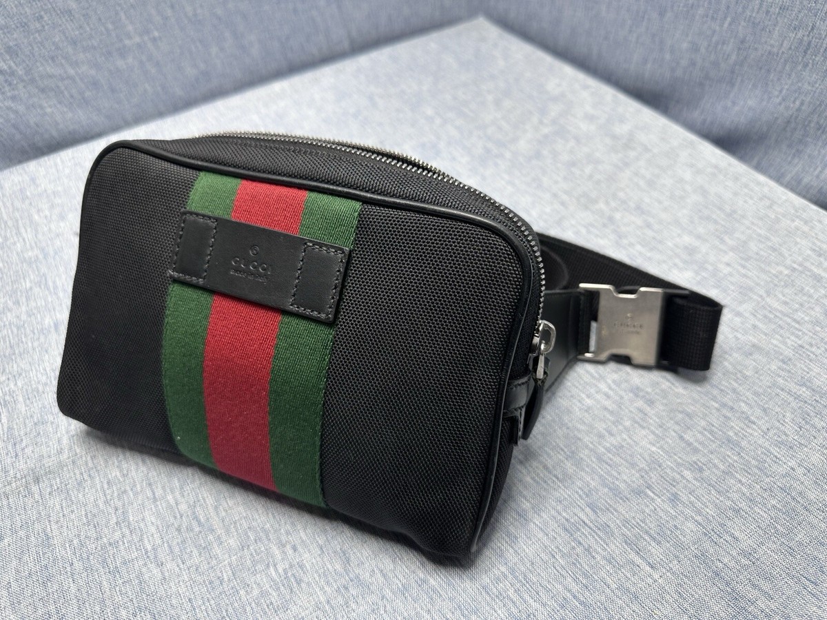 【関税＆送料込み】Gucci Gg Elastic Band GUCCI - Techno Canvas w/Leather Trim Web Stripe BELT BAG | eBay