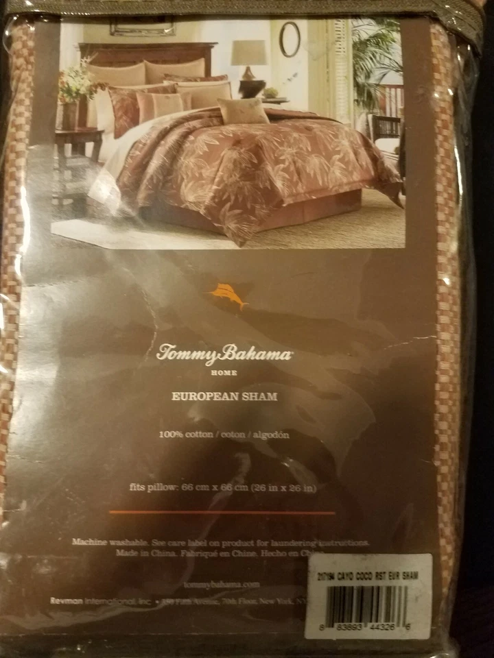 NUEVO Tommy Bahama Cayo Coco European Sham 26 x 26" Foto 2 de 2