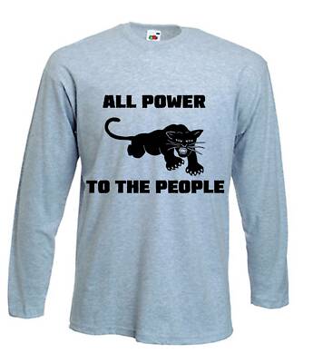 BLACK PANTHER PARTY LANGARM T-SHIRT - Malcolm X Civil Rights - Farbwahl