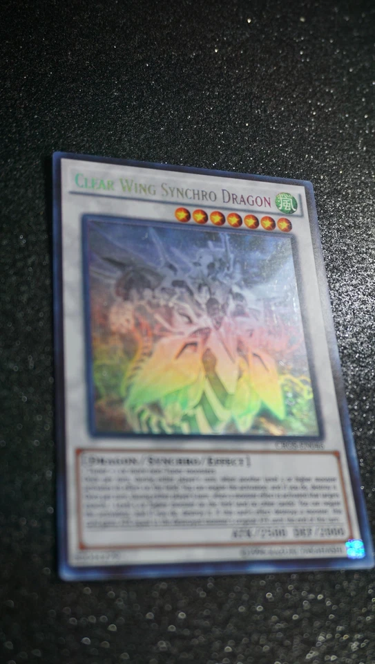 Yugioh GLASFLÜGEL-SYNCHRODRACHE , cros-en046 Ghost Rare englisch Near Mint - Bild 4 von 4