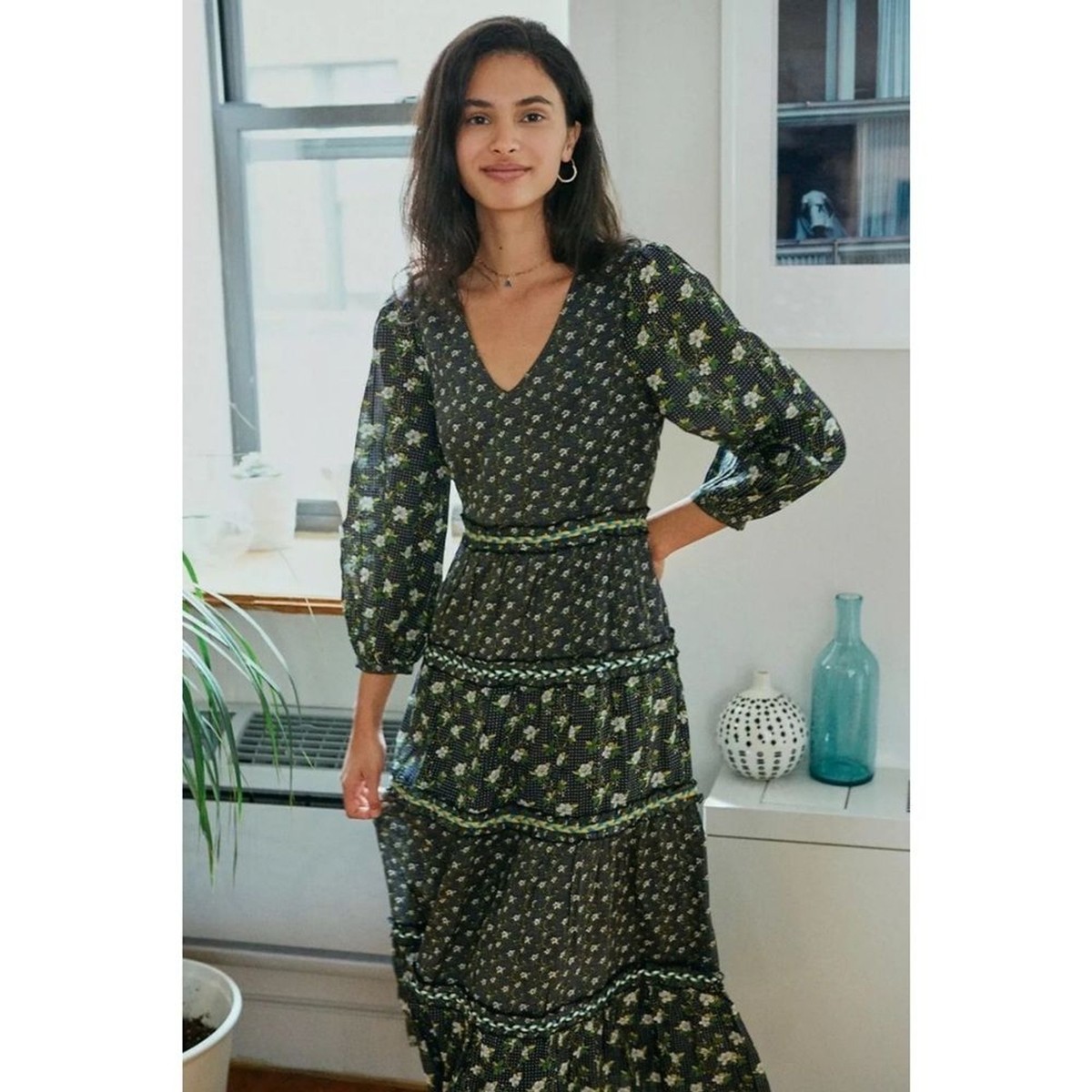 Anthropologie NWT Karine Magnolia Maxi Dress | eBay