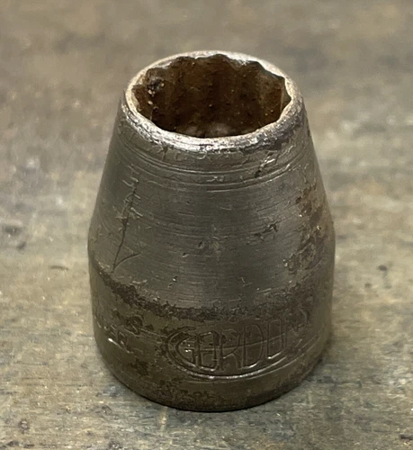 Vintage GORDON of Sheffield England  1/2” Drive Socket 3/16 BSW X 1/4 BSF