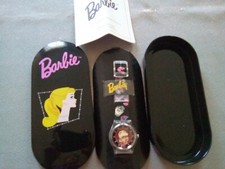 VTG BARBIE BLACK WRIST WATCH 1996 NOS ORIGINAL BOX-CASE PAPERWORK NEEDS BATTERY