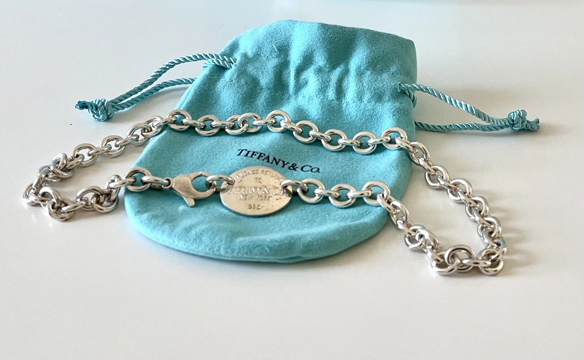 Tiffany Co. 925 Sterling Silver Return To Tiffany Choker Necklace 15 inches