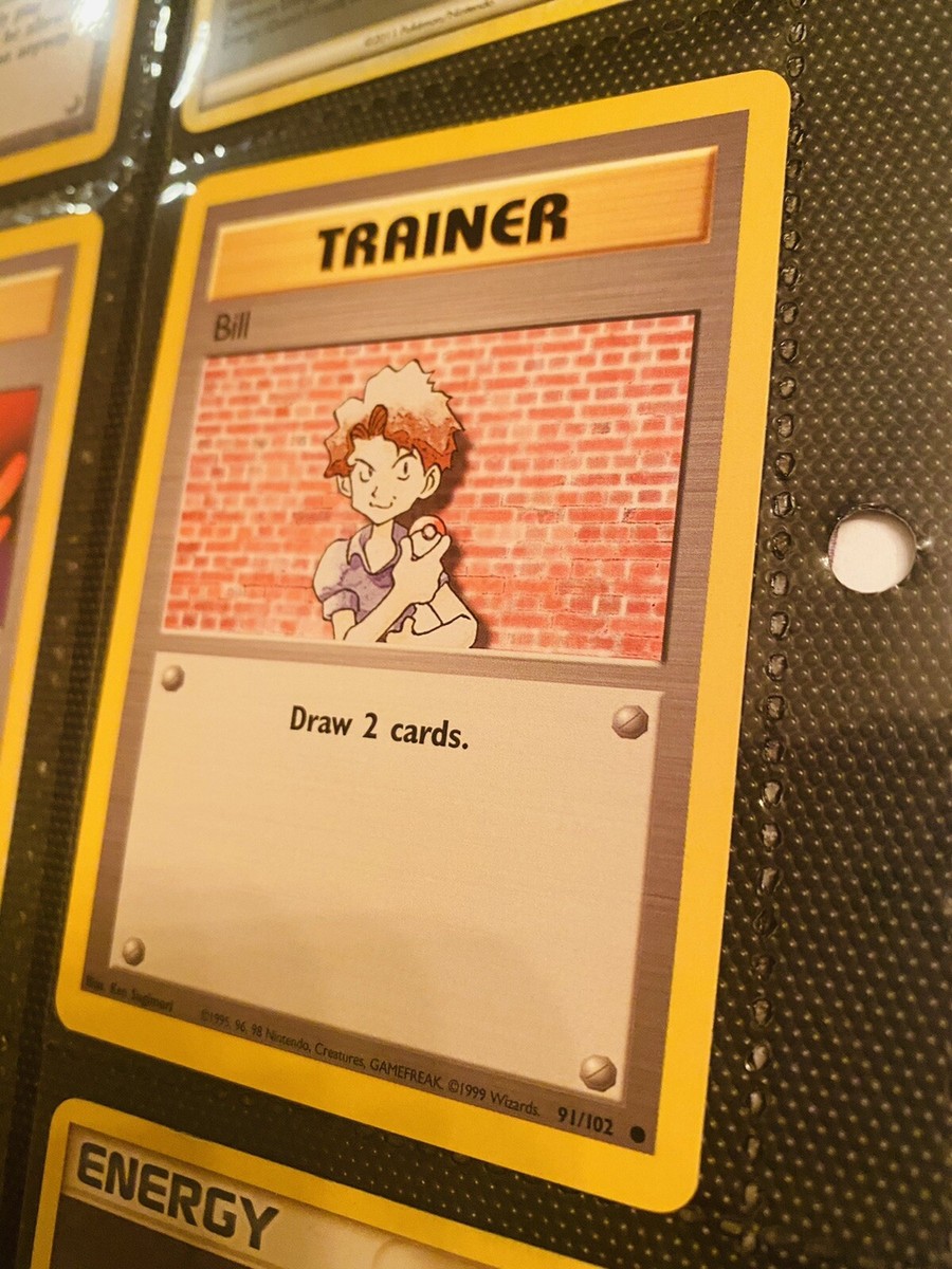 Bill Trainer 1999 91/102 Base Set Pokemon Card | eBay