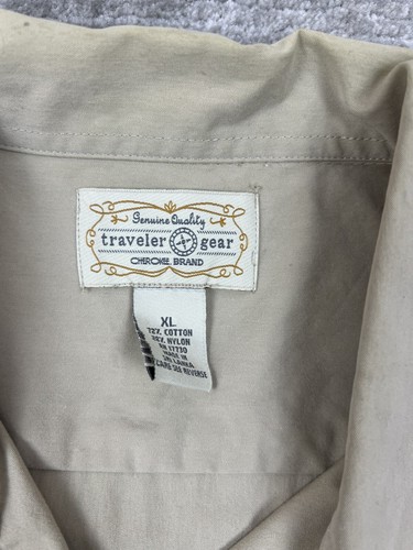 Traveler Gear Cherokee Vest Mens Extra Large Beige Full Zip Multiple Pockets - Picture 9 of 9