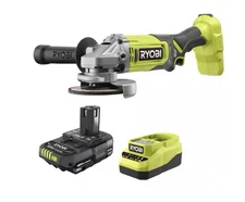 Ryobi 18V 4-1/2 In. Angle Grinder Kit 2.0 Ah Battery and Charger