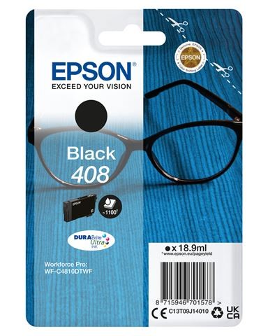 Epson 408 noir DURABrite Ultra résout les problèmes d'encre qui bave