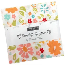 Delightfully Yours Moda Charm Pack 42 100% Cotton 5-inch Precut Quilt Squares