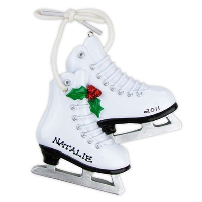 Ice Figure Skates Team Player Sport Personalized Christmas Tree Ornament