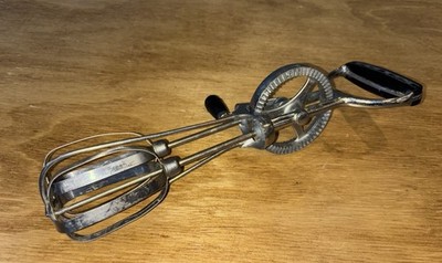 Vintage Ekco BEST Stainless Steel Rotary Hand Mixer Egg Beater Tool USA Eck