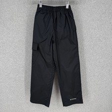 Columbia Kid Cypress Brook II Rain Pant Size XS 6/7 Black Pockets Adjustable Leg