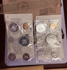 1964 & 1965 Canada Silver Proof Set RCM Original Cello Royal Canadian Mint Box