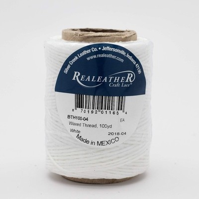 Realeather Bth100 04 Waxed Thread White large Functional Leather Standard
