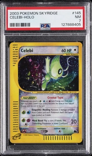 2003 POKEMON SKYRIDGE #145 CELEBI-HOLO PSA 7