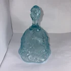 Vintage Fenton (Oval Mark)Opalescent Lily of the Valley 5.5" Blue Glass Bell F42