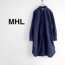 Womens Margaret Howell MHL. MARGARET HOWELL Shirt Dress Navy 100 Cotton