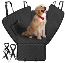 Dog Car Back Seat Cover Waterproof Nonslip Hammock w/ Side Flaps for SUV Truck