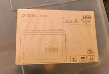 DigitNowCassette Tape To CD Converter Via USB,Portable Cassette Player Silver 