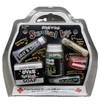 Over The Hill Survival Kit Party Gag Gift Novelty 6 Pieces Old Age Joke - New