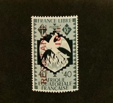 French Equatorial Africa Scott #B28 hinged