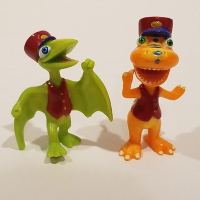 Dinosaur Train Junior Conductor Tiny Pteranodon & Buddy PVC Figure Set 2010 Jr