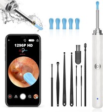 Ear Wax Removal, Cleaner with Camera and Light, Removal Kit White