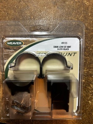 Weaver 30mm Low Extension Top Mount Rings Weaver-Style GLOSS #49155